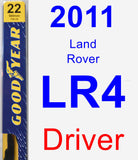 Driver Wiper Blade for 2011 Land Rover LR4 - Premium