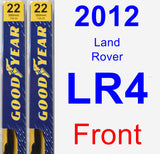 Front Wiper Blade Pack for 2012 Land Rover LR4 - Premium