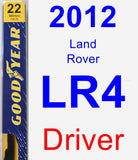 Driver Wiper Blade for 2012 Land Rover LR4 - Premium