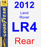 Rear Wiper Blade for 2012 Land Rover LR4 - Premium