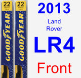 Front Wiper Blade Pack for 2013 Land Rover LR4 - Premium