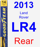 Rear Wiper Blade for 2013 Land Rover LR4 - Premium