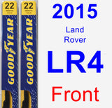 Front Wiper Blade Pack for 2015 Land Rover LR4 - Premium