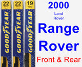 Front & Rear Wiper Blade Pack for 2000 Land Rover Range Rover - Premium