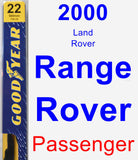 Passenger Wiper Blade for 2000 Land Rover Range Rover - Premium