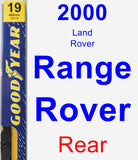Rear Wiper Blade for 2000 Land Rover Range Rover - Premium