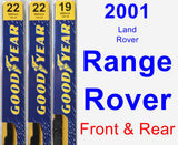 Front & Rear Wiper Blade Pack for 2001 Land Rover Range Rover - Premium