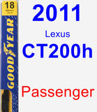 Passenger Wiper Blade for 2011 Lexus CT200h - Premium