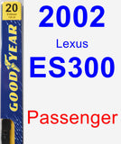 Passenger Wiper Blade for 2002 Lexus ES300 - Premium