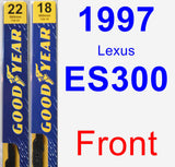 Front Wiper Blade Pack for 1997 Lexus ES300 - Premium