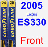 Front Wiper Blade Pack for 2005 Lexus ES330 - Premium