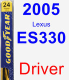 Driver Wiper Blade for 2005 Lexus ES330 - Premium