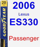 Passenger Wiper Blade for 2006 Lexus ES330 - Premium