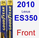 Front Wiper Blade Pack for 2010 Lexus ES350 - Premium