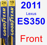 Front Wiper Blade Pack for 2011 Lexus ES350 - Premium