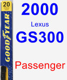 Passenger Wiper Blade for 2000 Lexus GS300 - Premium