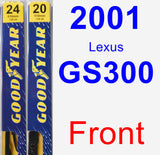 Front Wiper Blade Pack for 2001 Lexus GS300 - Premium