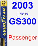 Passenger Wiper Blade for 2003 Lexus GS300 - Premium