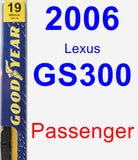 Passenger Wiper Blade for 2006 Lexus GS300 - Premium