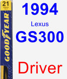 Driver Wiper Blade for 1994 Lexus GS300 - Premium