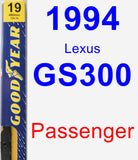 Passenger Wiper Blade for 1994 Lexus GS300 - Premium