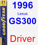 Driver Wiper Blade for 1996 Lexus GS300 - Premium