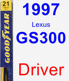 Driver Wiper Blade for 1997 Lexus GS300 - Premium