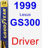 Driver Wiper Blade for 1999 Lexus GS300 - Premium