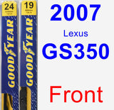 Front Wiper Blade Pack for 2007 Lexus GS350 - Premium