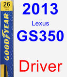 Driver Wiper Blade for 2013 Lexus GS350 - Premium