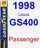 Passenger Wiper Blade for 1998 Lexus GS400 - Premium