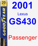 Passenger Wiper Blade for 2001 Lexus GS430 - Premium