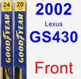 Front Wiper Blade Pack for 2002 Lexus GS430 - Premium