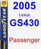 Passenger Wiper Blade for 2005 Lexus GS430 - Premium