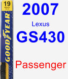 Passenger Wiper Blade for 2007 Lexus GS430 - Premium