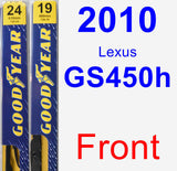 Front Wiper Blade Pack for 2010 Lexus GS450h - Premium