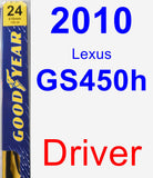 Driver Wiper Blade for 2010 Lexus GS450h - Premium