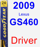 Driver Wiper Blade for 2009 Lexus GS460 - Premium