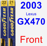 Front Wiper Blade Pack for 2003 Lexus GX470 - Premium