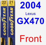 Front Wiper Blade Pack for 2004 Lexus GX470 - Premium