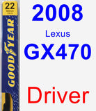 Driver Wiper Blade for 2008 Lexus GX470 - Premium