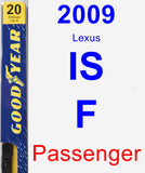 Passenger Wiper Blade for 2009 Lexus IS F - Premium