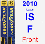 Front Wiper Blade Pack for 2010 Lexus IS F - Premium