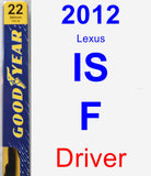 Driver Wiper Blade for 2012 Lexus IS F - Premium