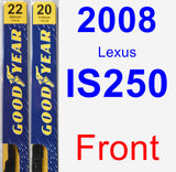 Front Wiper Blade Pack for 2008 Lexus IS250 - Premium