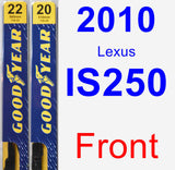 Front Wiper Blade Pack for 2010 Lexus IS250 - Premium