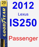 Passenger Wiper Blade for 2012 Lexus IS250 - Premium