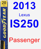 Passenger Wiper Blade for 2013 Lexus IS250 - Premium