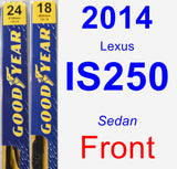 Front Wiper Blade Pack for 2014 Lexus IS250 - Premium