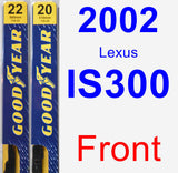 Front Wiper Blade Pack for 2002 Lexus IS300 - Premium